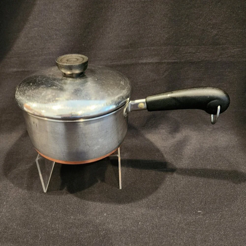 Vintage Revere Ware 1801 Cooper Bottom Sauce Pan, 1 Quart